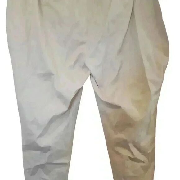 Talbots Women's Stone Ivory Cotton/Spandex Slim Leg Crop Length Sits at Waist Pe - Picture 8 of 14